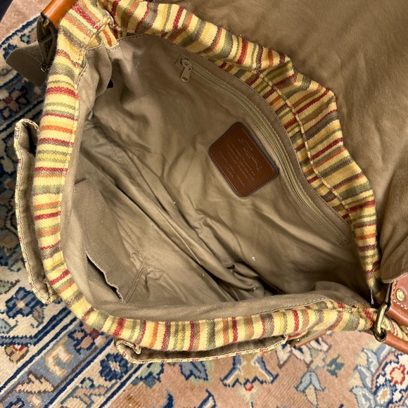 Vintage Fossil striped y2k messenger style cross body bag early 2000s purse - Picture 8 of 16